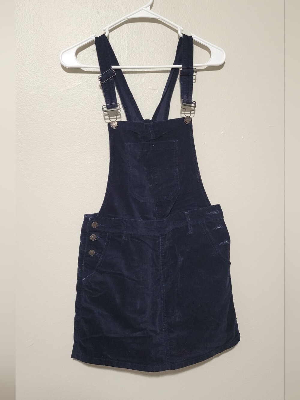Navy Pinafore Overall Dress Size S